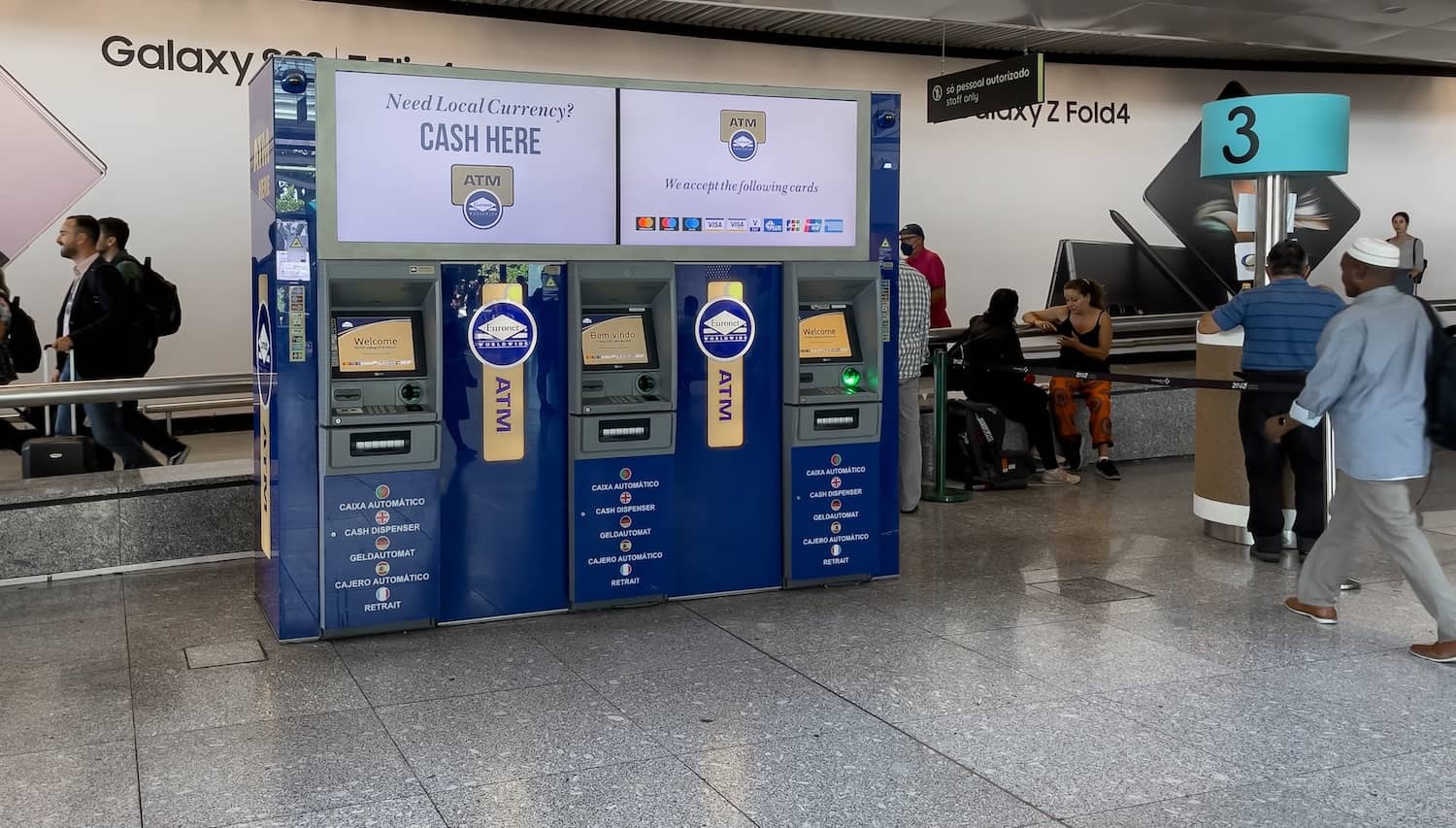 ATMs in Lisbon airport